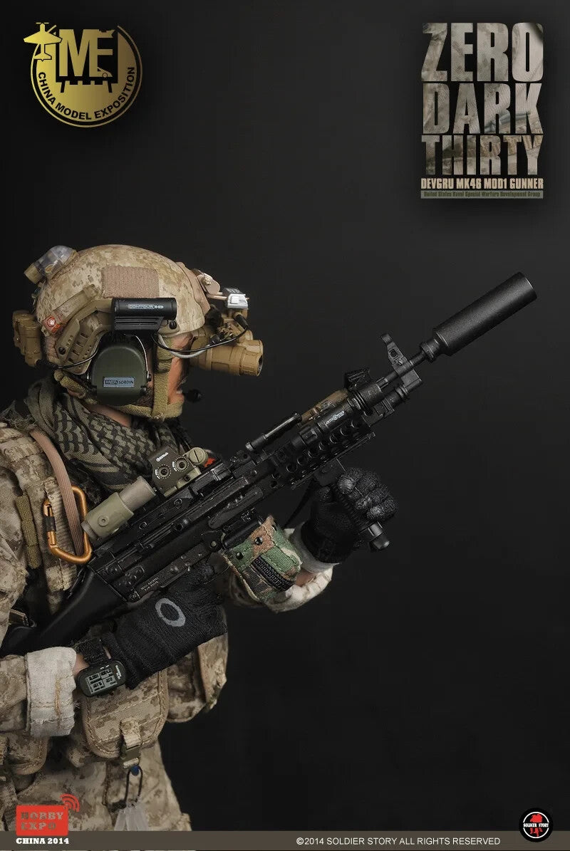 1:6 Soldier Story Zero Dark Thirty MK46Mod1 Gunner Male Head Sculpt 12" Figures