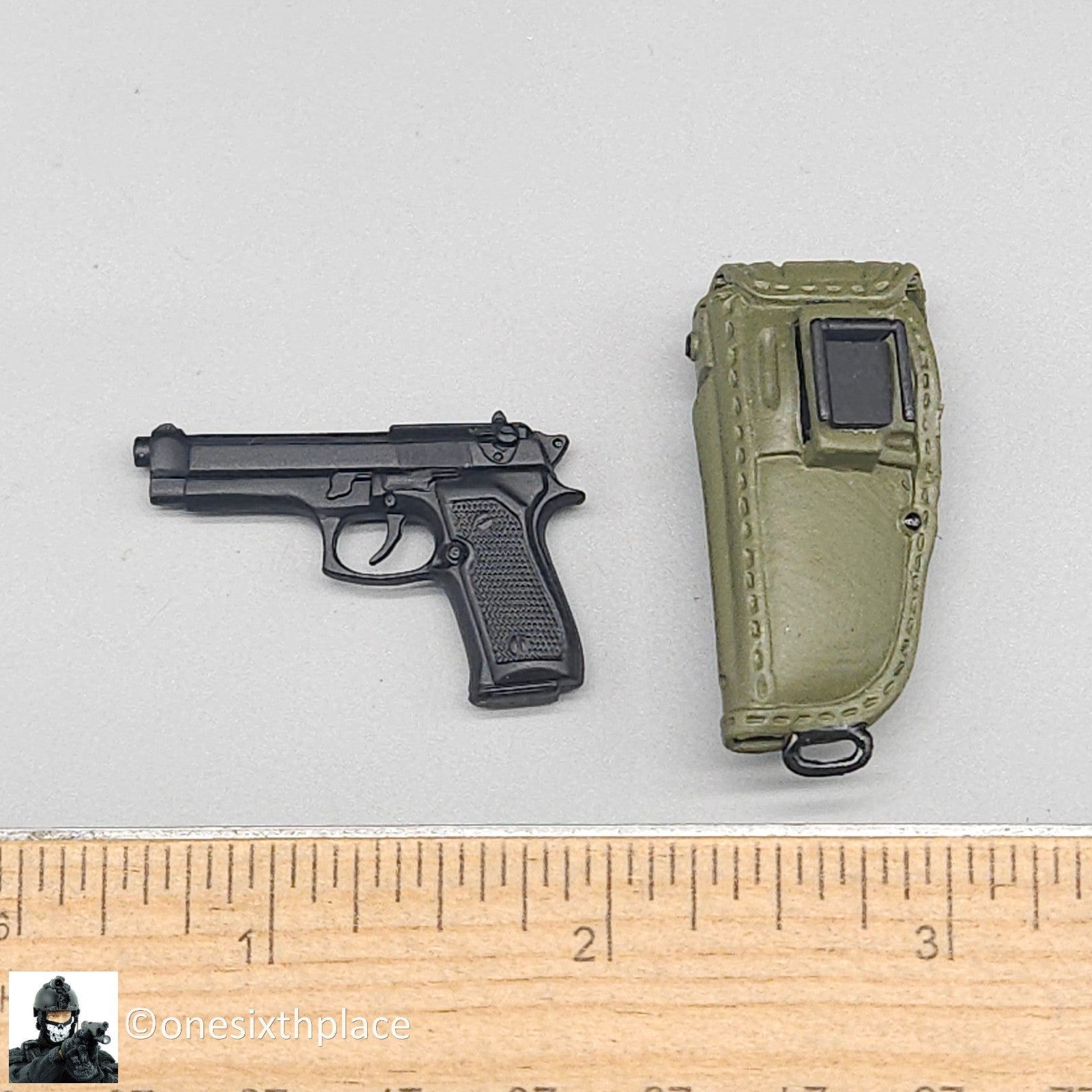 1:6 scale Dragon USMC Curtis M9 Pistol w/ M12 Holster for 12" Figures