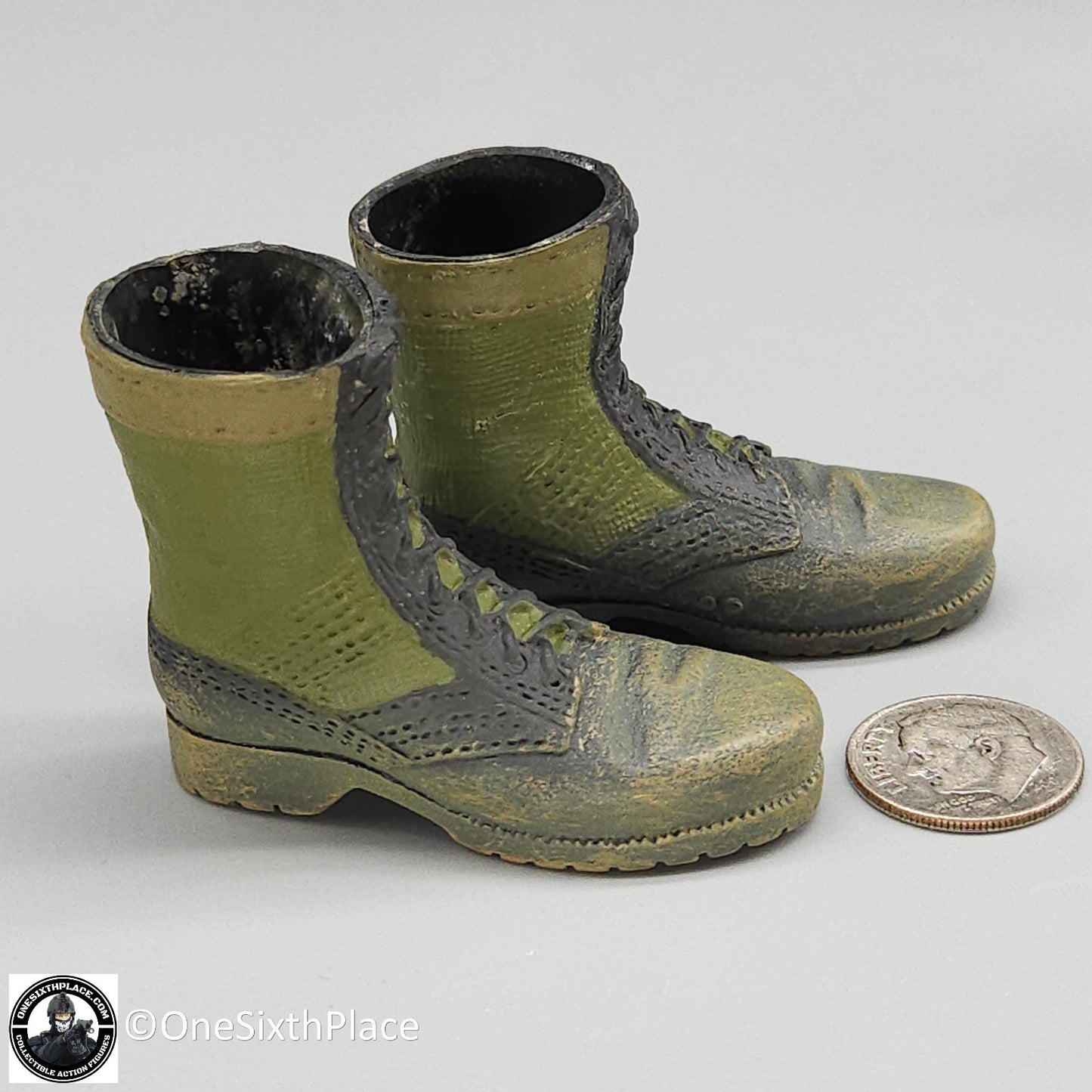 1:6 scale Dragon Vietnam US Lt Col Moore Jungle Boots (Foot Type) for 12" Figure