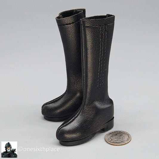 1:6 Triad Toys Boot Camp 2.0 Female Tall Black Boots (Peg Type) for 12" Figures
