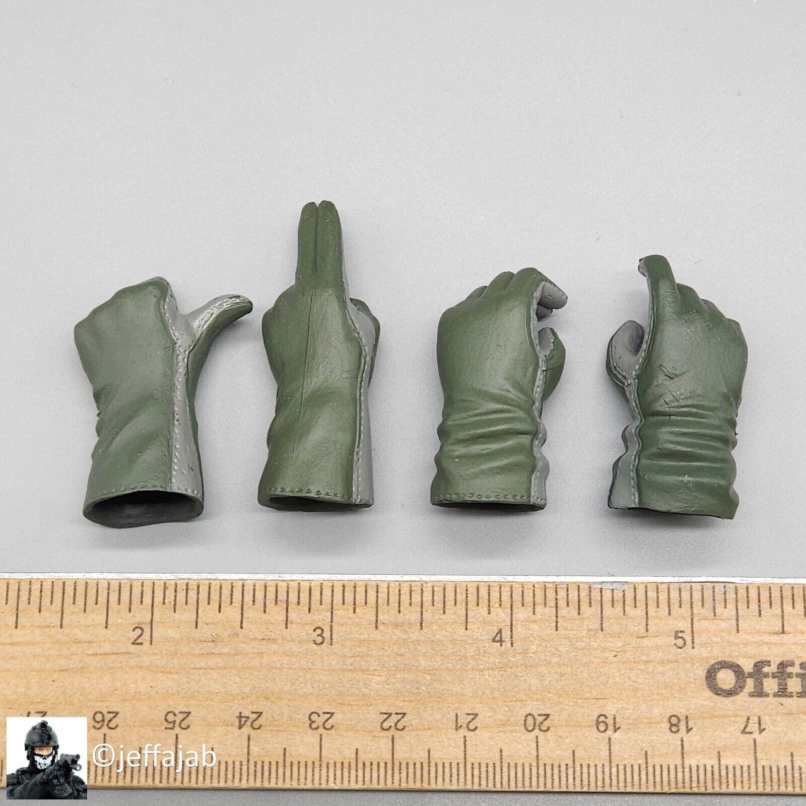 1:6 BBI Navy Pilot Gloved Hands Set for G1 Body READ NOTES for 12" Figures