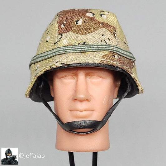 1:6 Dragon Ranger Staff Sgt Matt Desert Camo Helmet (Plastic) for 12" Figures