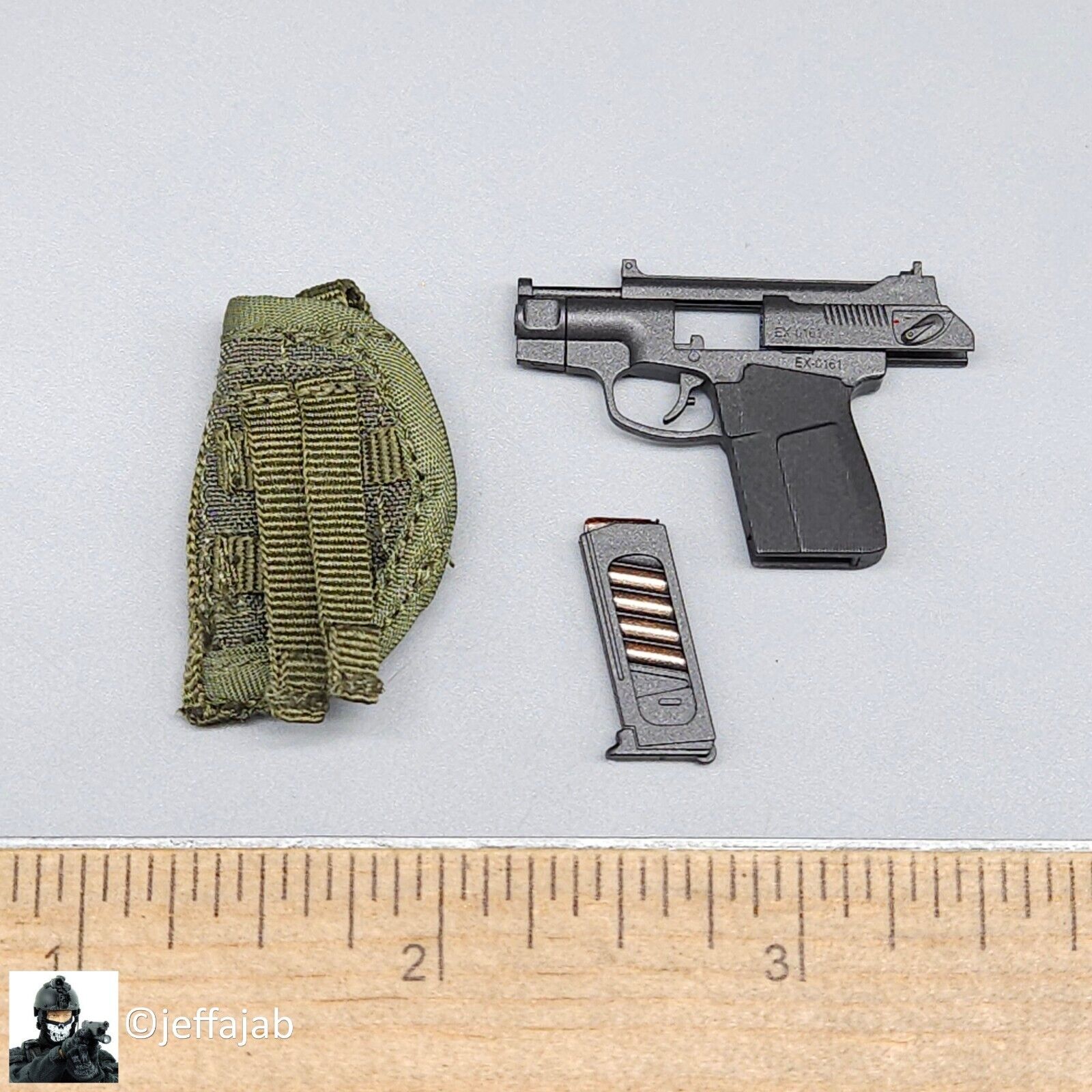 1:6 DamToys Russian Motorized Rifle Brigade PSS Pistol w/ Holster for 12" Figure