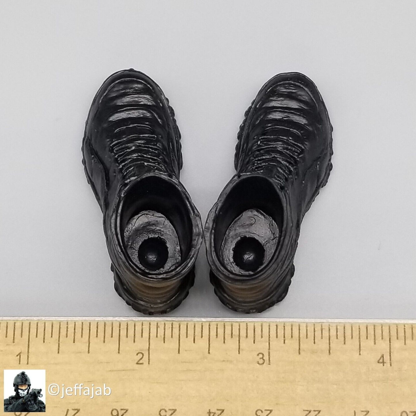 1:6 Very Hot Toys CQB Black Tactical Boots for 12" Figures VHT CIA PMC