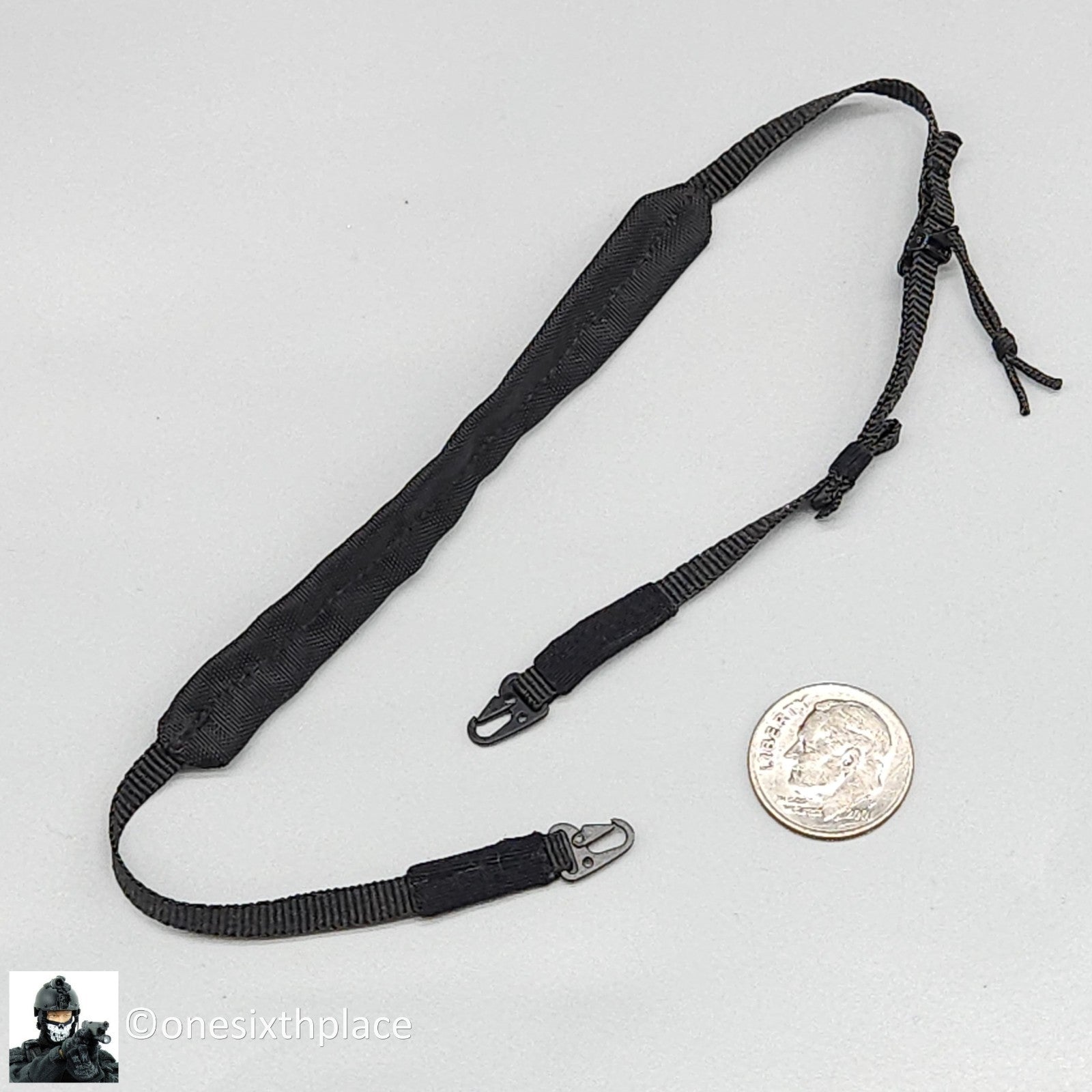 1:6 scale Soldier Story Black Padded Rifle Sling for 12" Figures