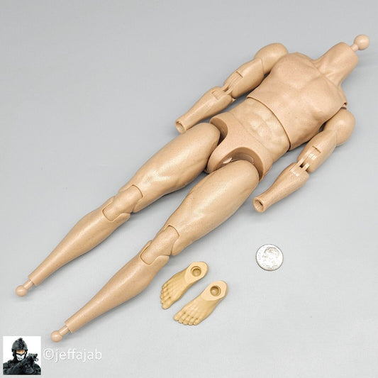 1:6 Easy & Simple Mk3Mod1 Male Nude Body w/ Feet for 12" Figures