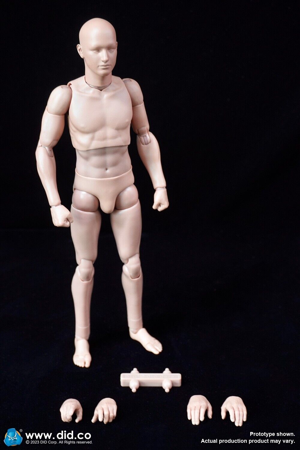 1:6 DiD Advanced Male Body (Slim Version) 2.0 Male Hands Set for 12" Figures