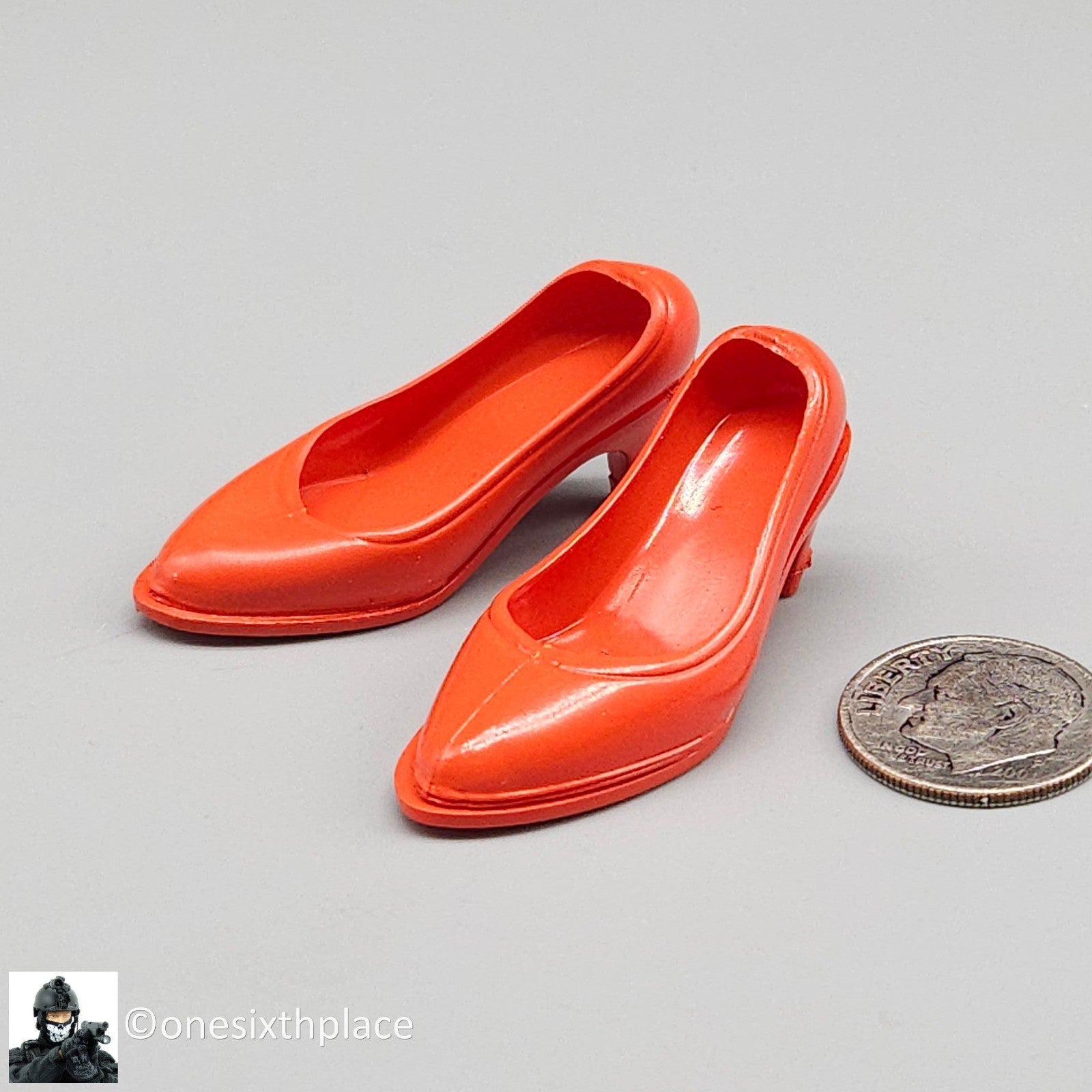 1:6 Triad Toys Female Red High Heels Shoes Style A (Short Heel) 12" Figures