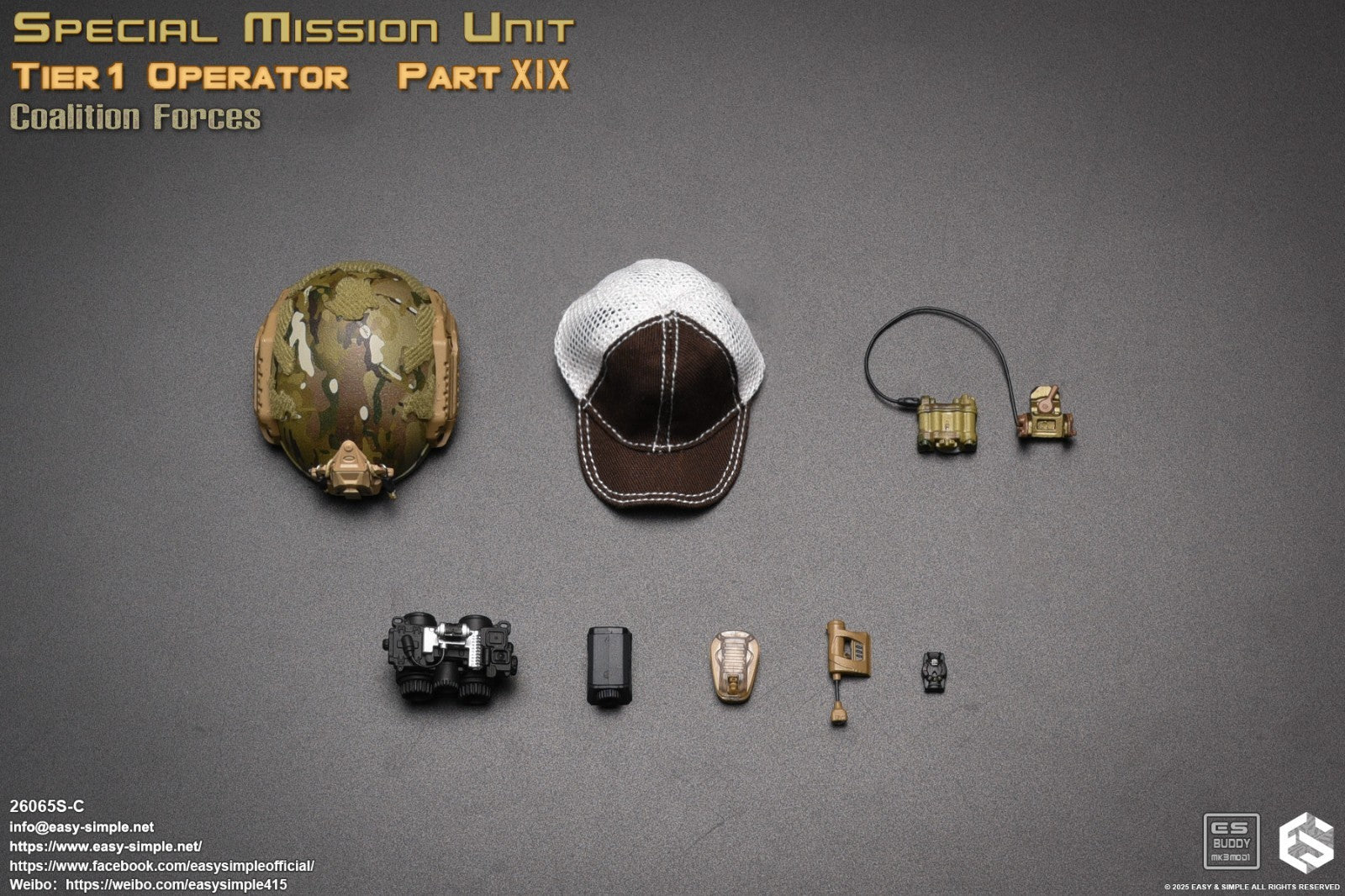 1:6 scale Easy & Simple Coalition Forces Baseball Hat for 12" Figure 26065SC