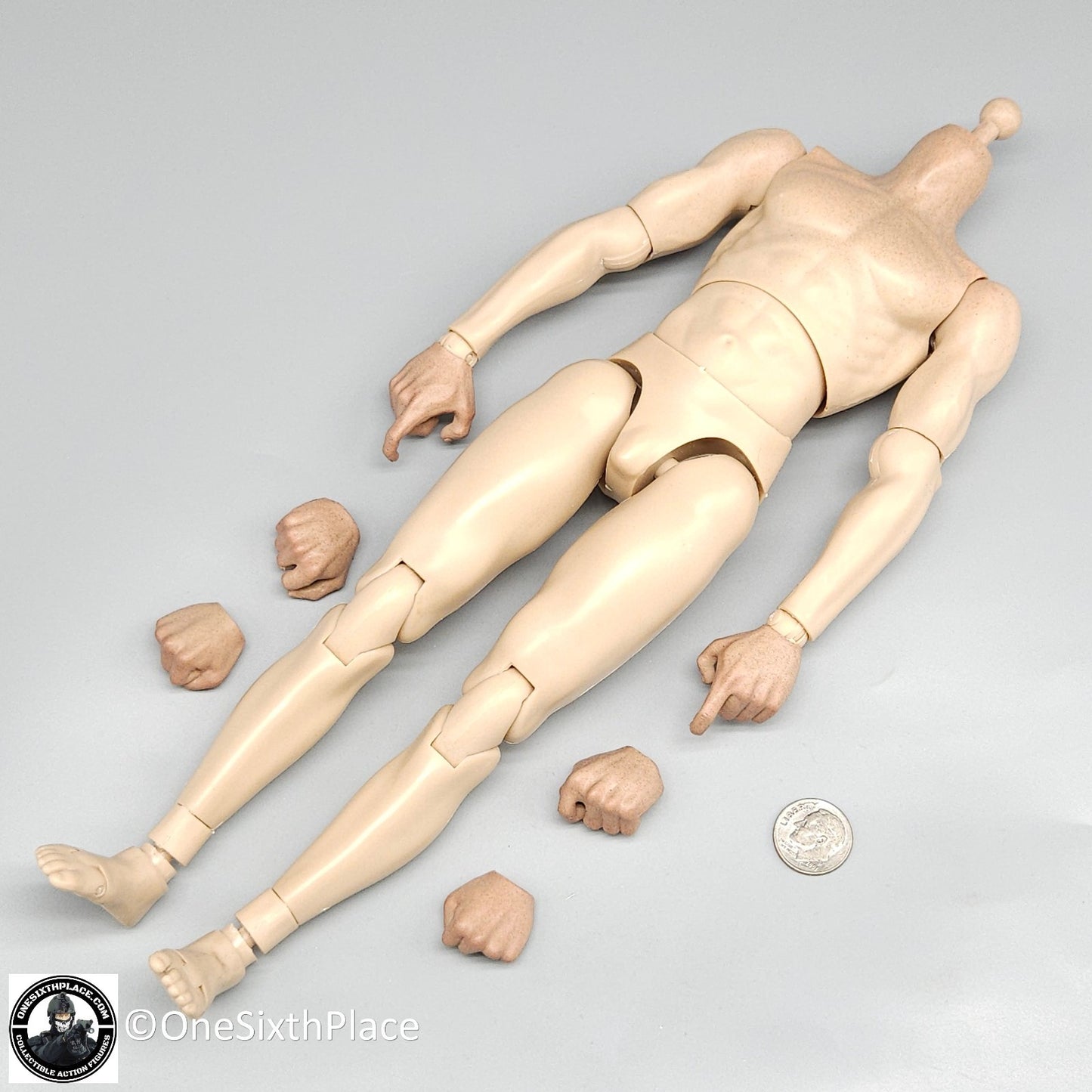 1:6 WWII US 2nd Armored Div Tank Loader "Coon Ass" Male Body w/ Hands 12" Figure