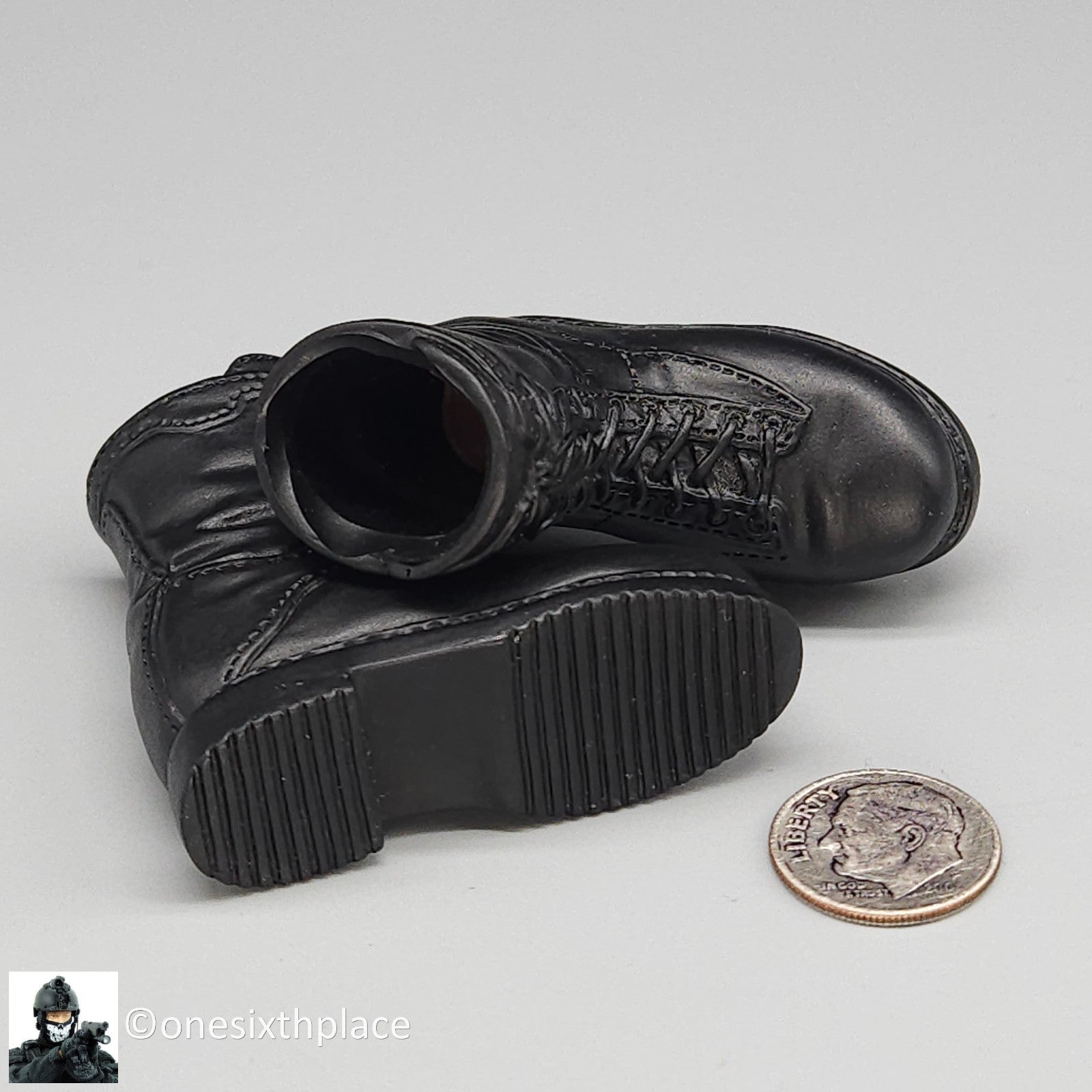 1:6 scale Dragon DEVGRU Shane Black Boots for 12" Figures Pilot