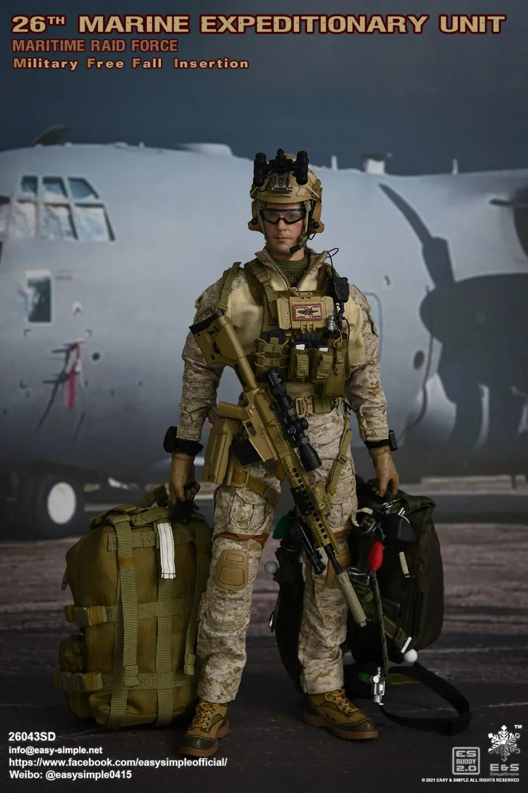 1:6 scale Easy & Simple Desert MARPAT Gen 3 Combat Pants for 12" Figures