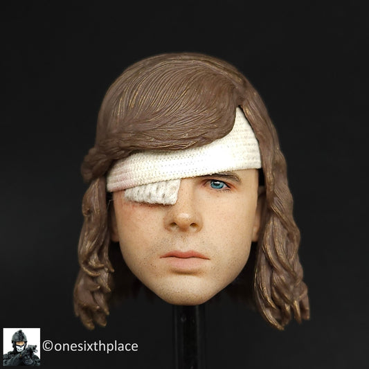 1:6 scale 3A ThreeZero Walking Dead TWD Carl Grimes Head Sculpt for 12" Figures