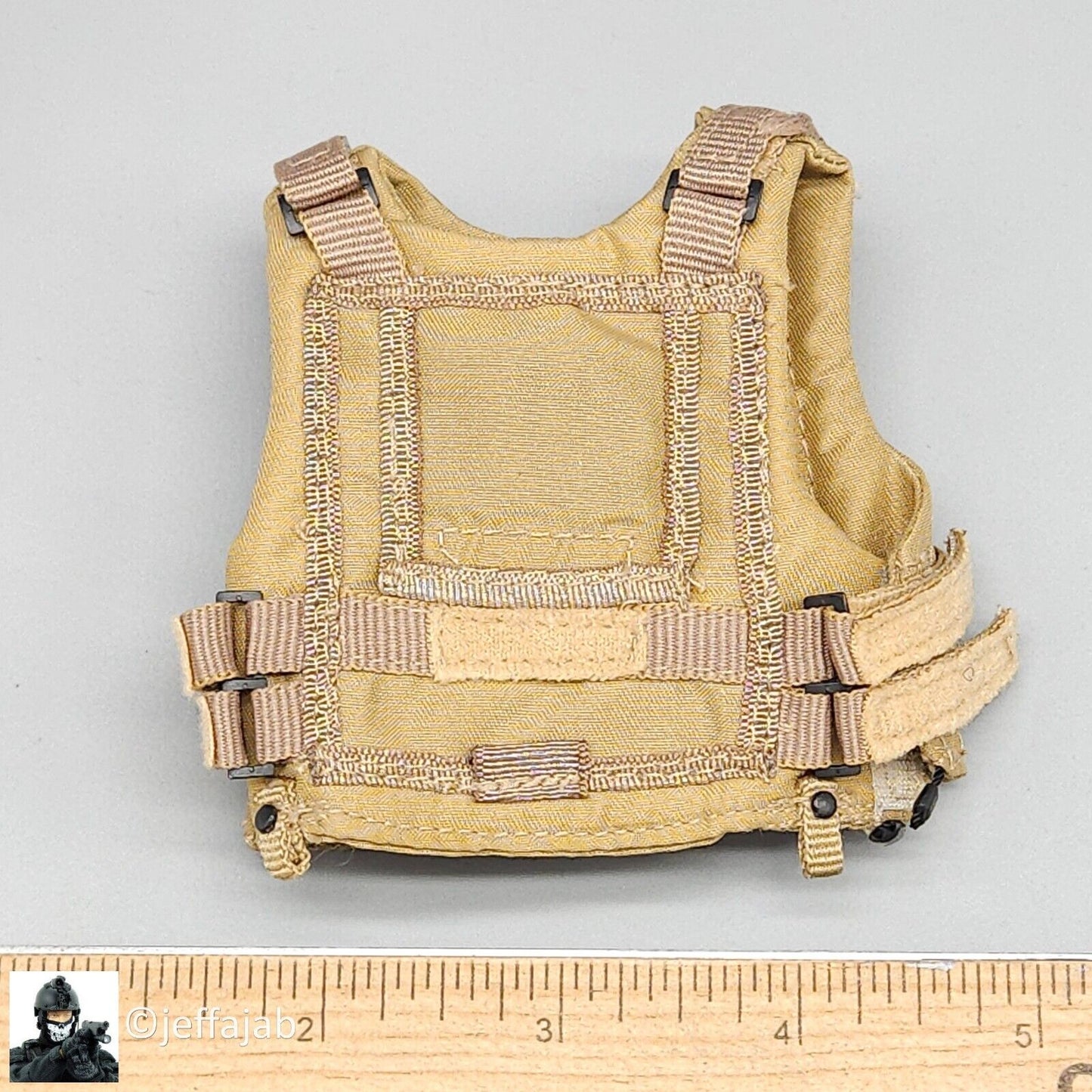 1:6 scale BBI PJ Bones Tan Body Armor Vest for 12" Figures