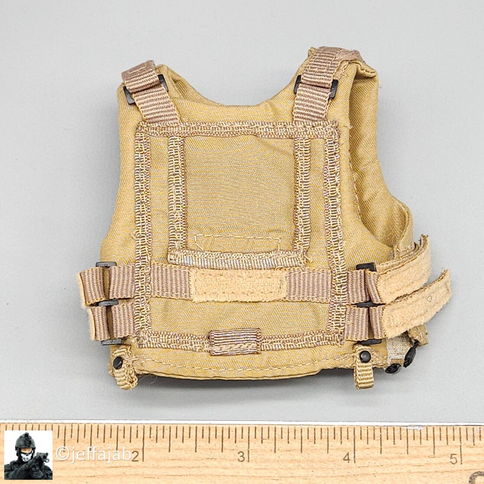 1:6 scale BBI PJ Bones Tan Body Armor Vest for 12" Figures
