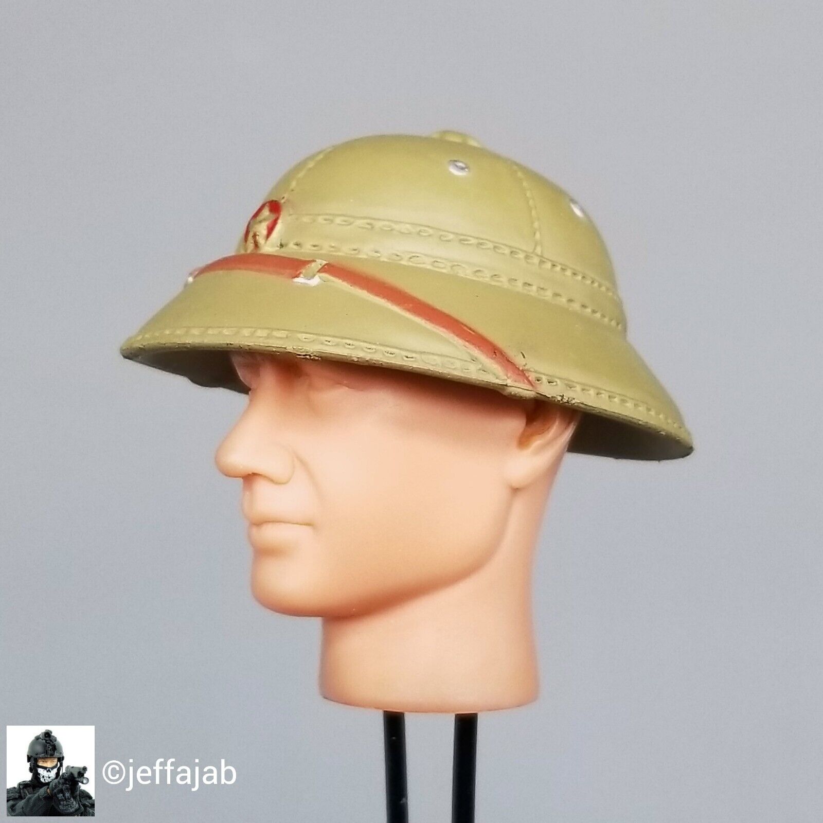 1;6 Ultimate Soldier Vietnam NVA Regular Pith Helmet for 12" GI Joe Dragon Hat