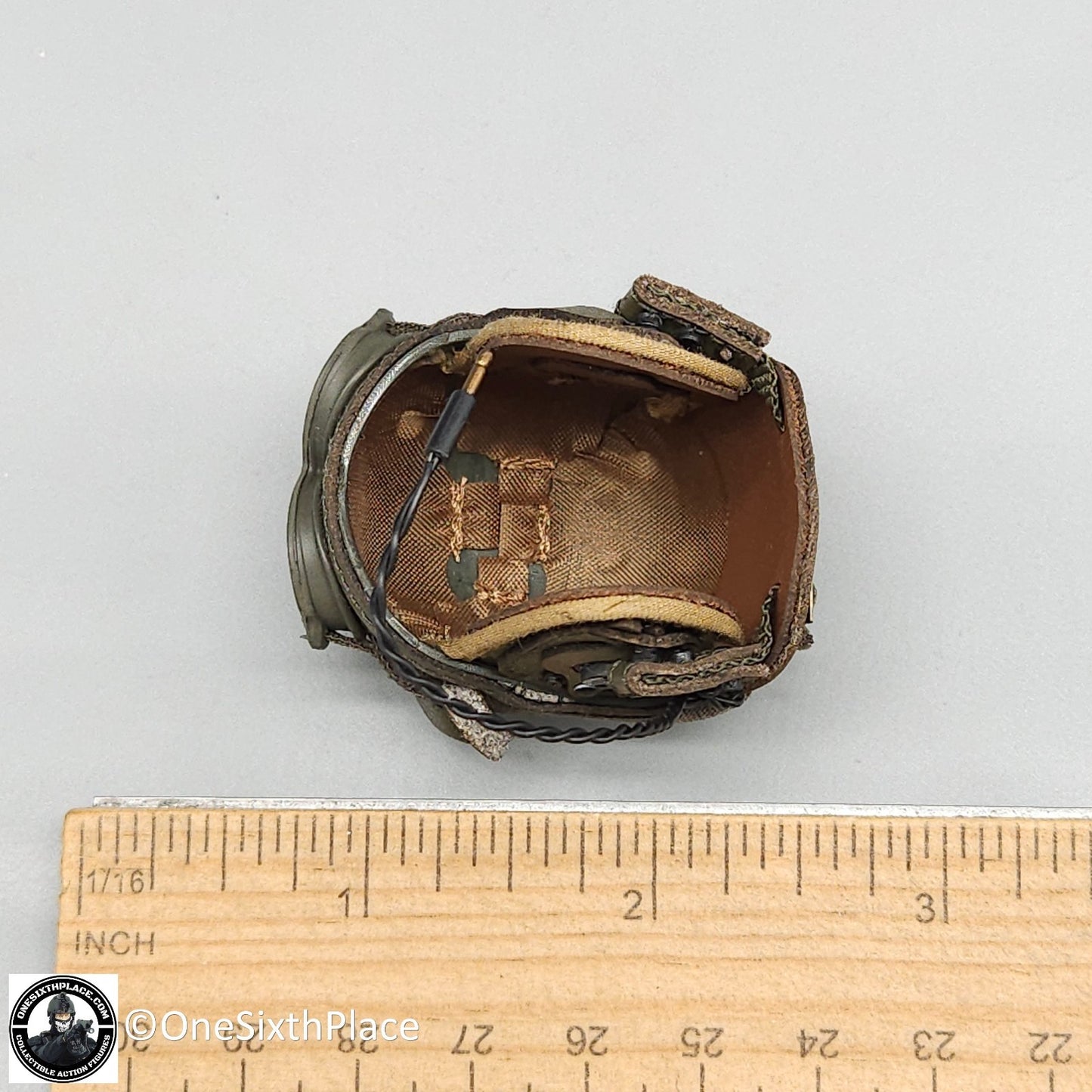 1:6 WWII US 2nd Armored Div Tank Loader "Coon Ass" Helmet w/ Goggles 12" Figures