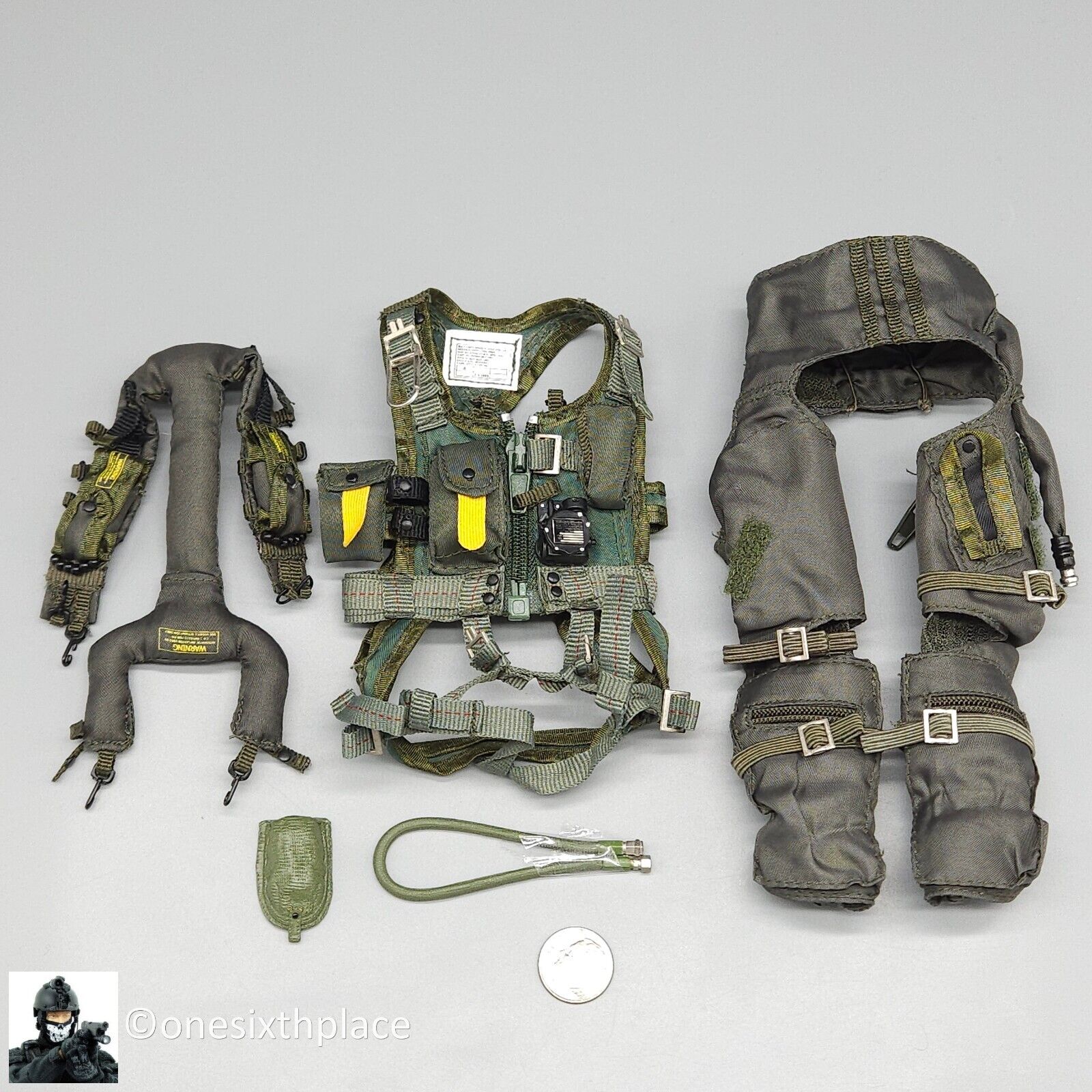 1:6 BBI Navy Pilot Flight Vest Life Preserver Equipment Set for 12" Figures