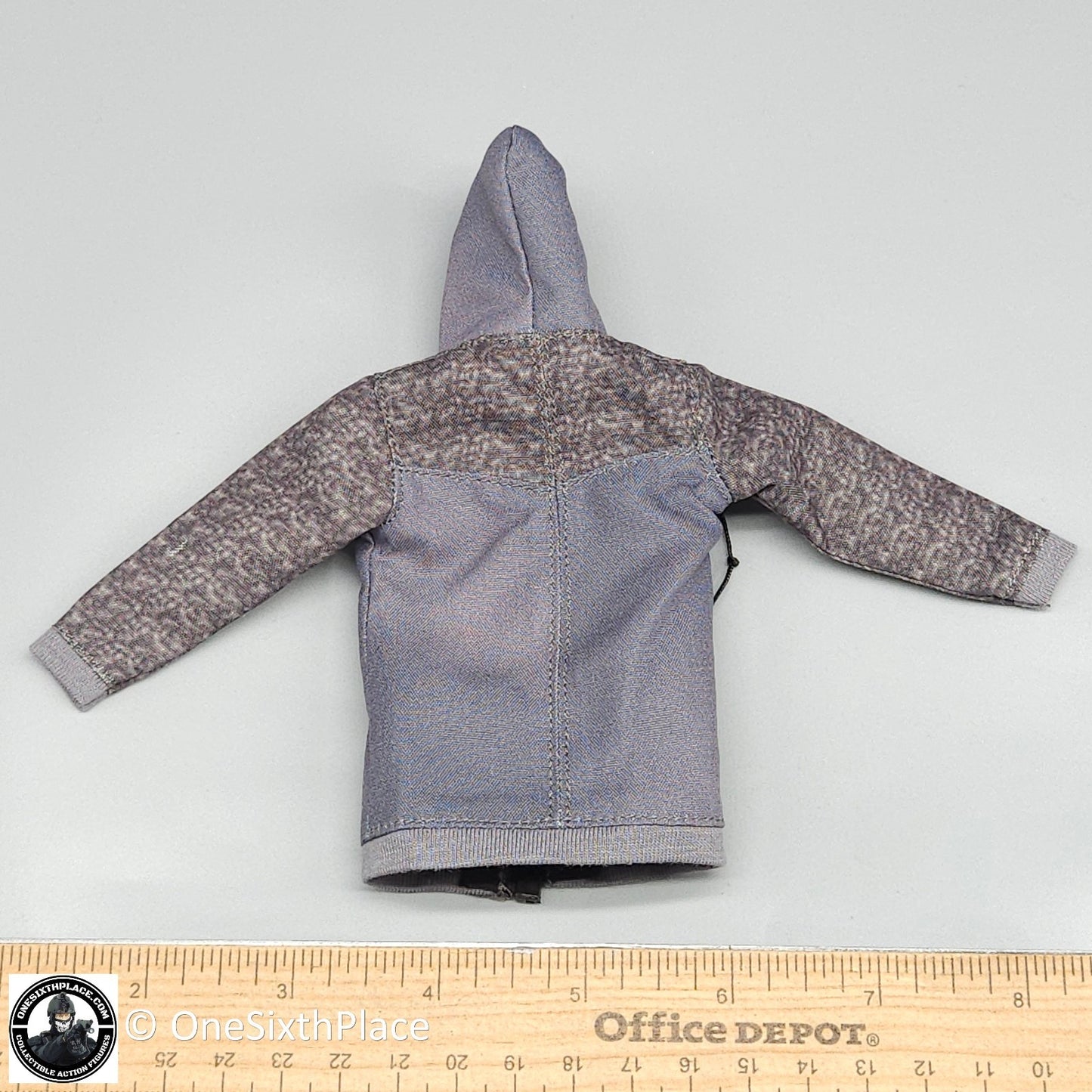 1:6 scale Female Gray Camo Sleeve Hooded Jacket for 12" Figures