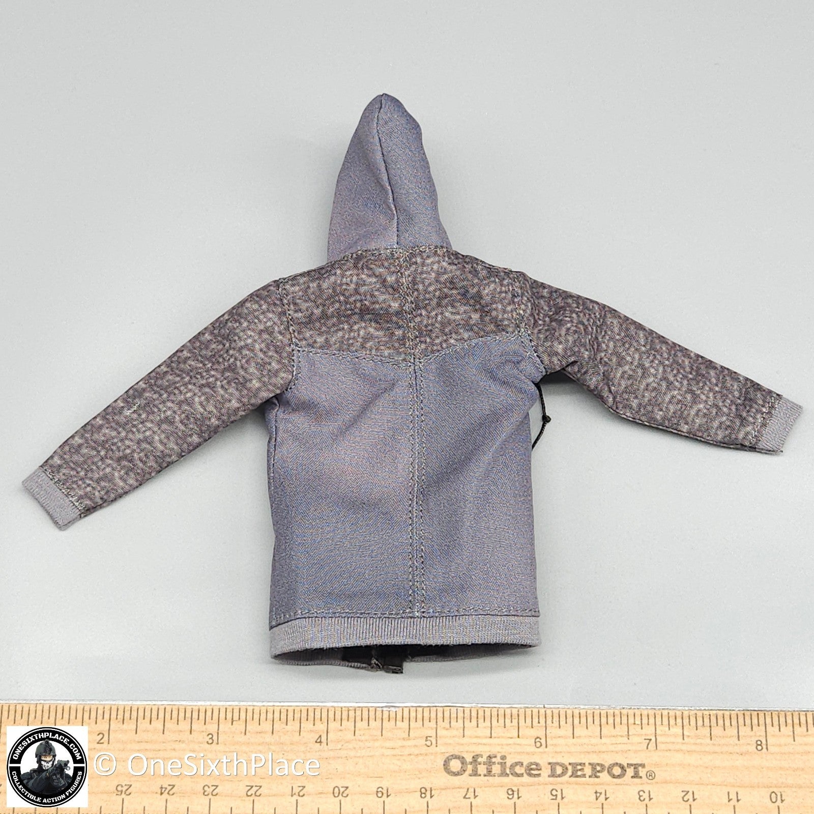 1:6 scale Female Gray Camo Sleeve Hooded Jacket for 12" Figures