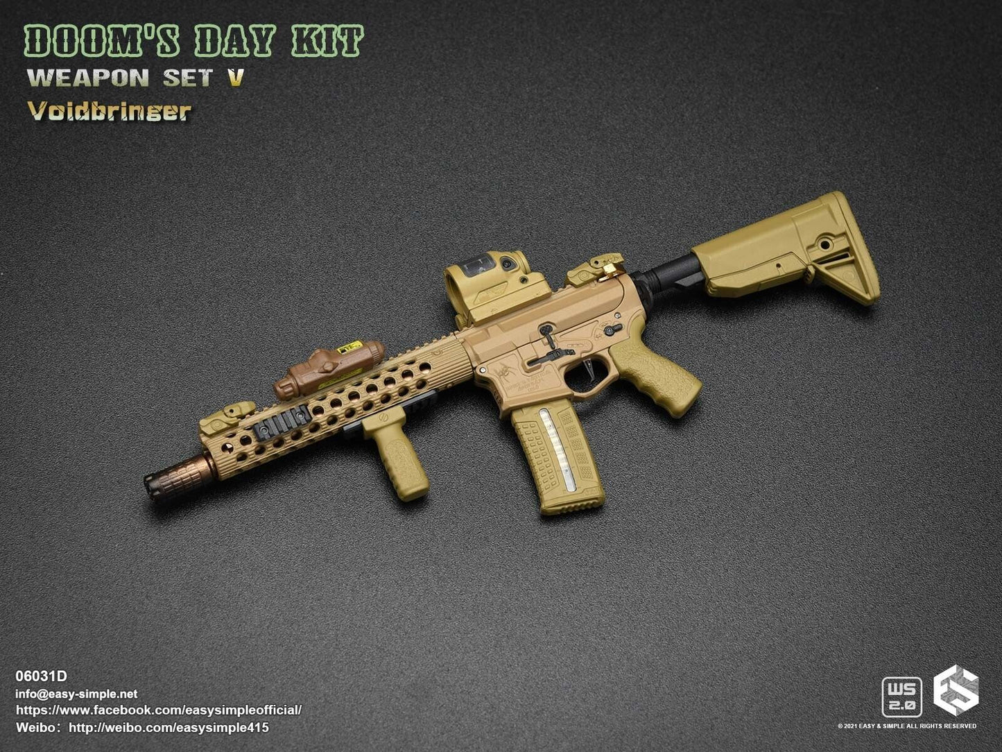 1:6 Easy & Simple Doom's Day Kit V FDE ST15 M4 Rifle Set for 12" Figures