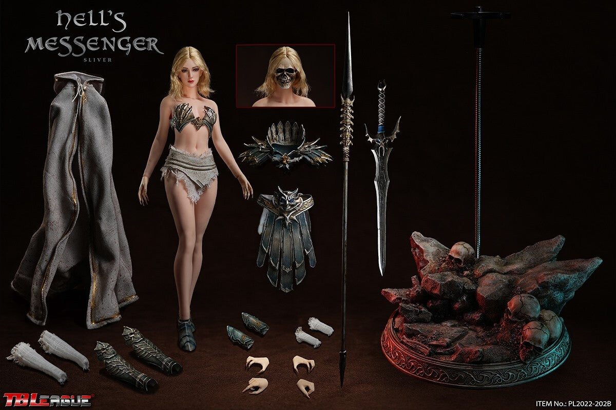 1:6 TBLeague PL2022-202B Hell’s Messenger Silver Display Stand for 12" Figures