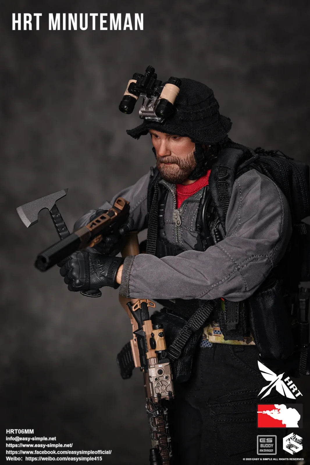 1:6 Easy & Simple HRT Minuteman ShotShow 2025 Gloved Hands Set for 12" Figures