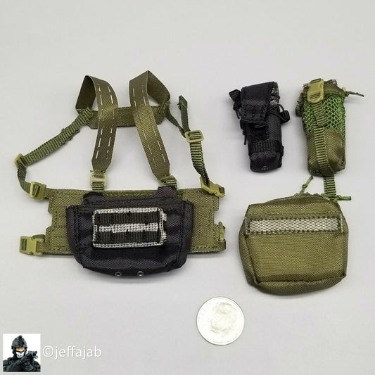 1:6 Easy & Simple NSWDG Infiltration Team Ver A Chest Rig w/ Pouches  12" Figure