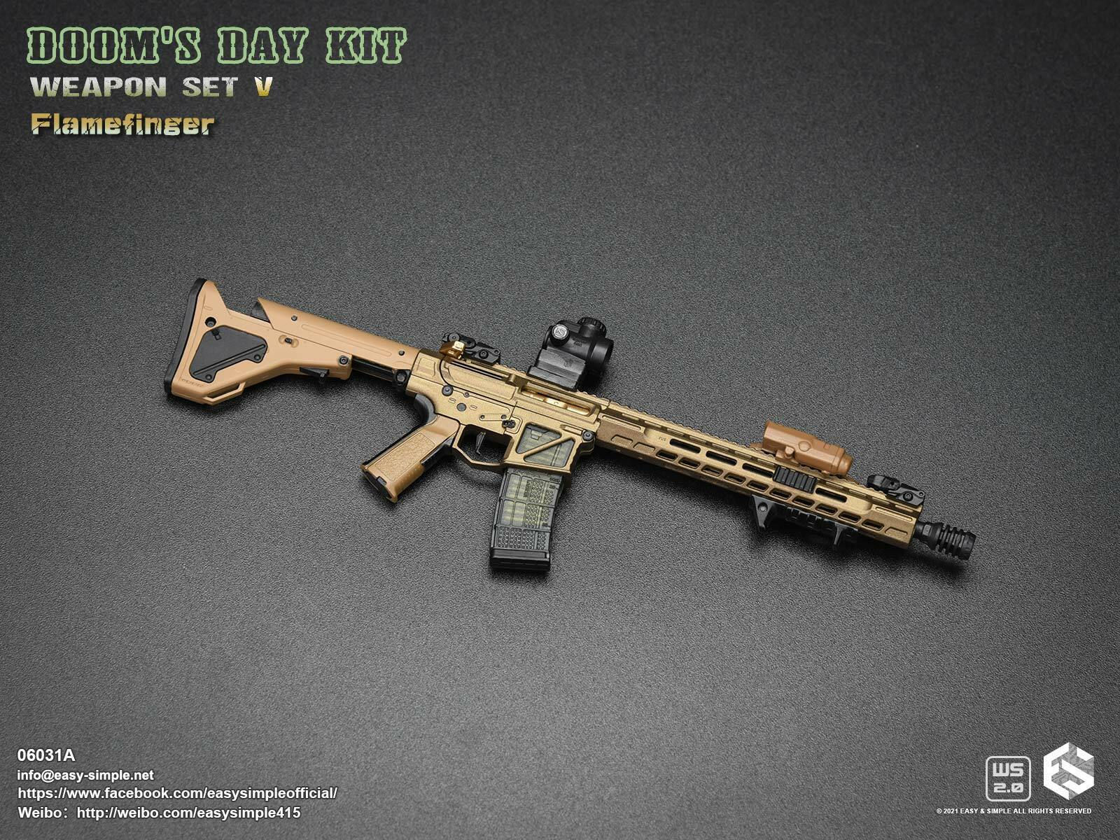 1:6 Easy & Simple Doom's Day Kit Weapon Set V Version A "Flamefinger" 06031A