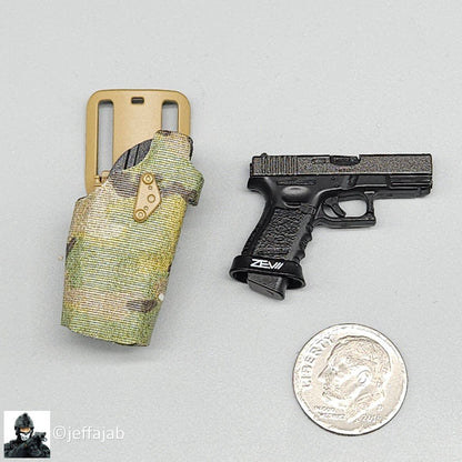 1:6 Easy & Simple Delta Force Chronology 2016 G19 Pistol w/ Multicam Holster