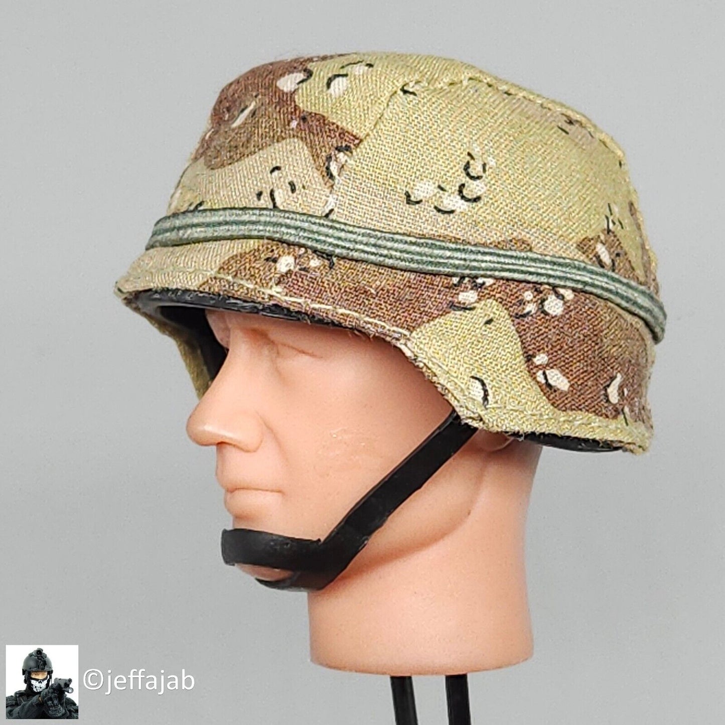 1:6 Dragon Ranger Staff Sgt Matt Desert Camo Helmet (Plastic) for 12" Figures