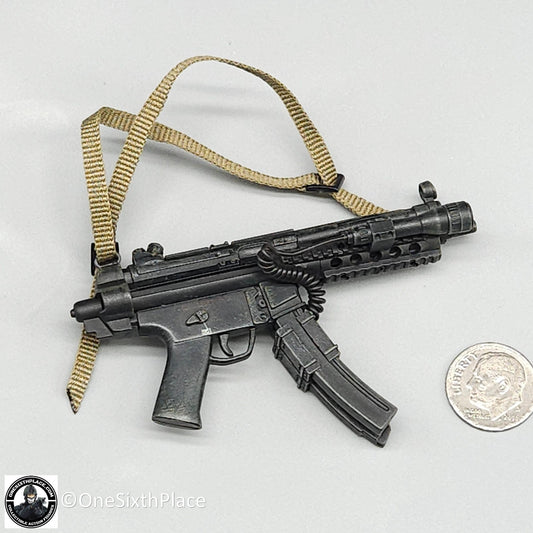 1:6 scale Hot Toys MP5 Submachine Gun w/ Tac Light (No Stock) for 12" Figures