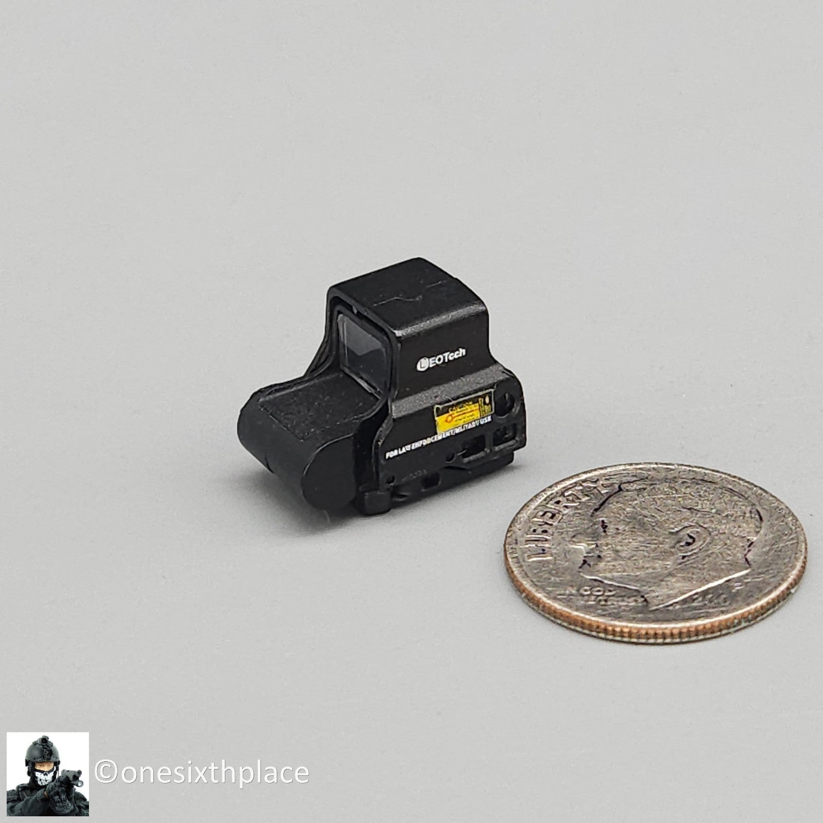 1:6 Easy & Simple Eotech Red Dot Rifle Sight Accessory (Black) for 12" Figures