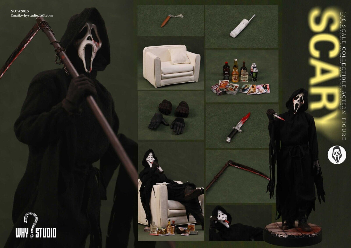 1:6 scale Why Studio Scary Movie 12" Action Figure WYS-015 Scream