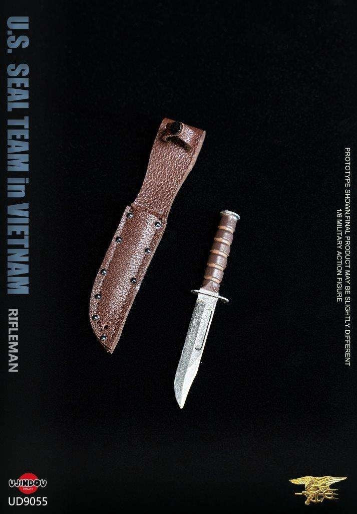1:6 scale Ujindou US SEAL Team Rifleman in Vietnam Metal Knife for 12" Figures