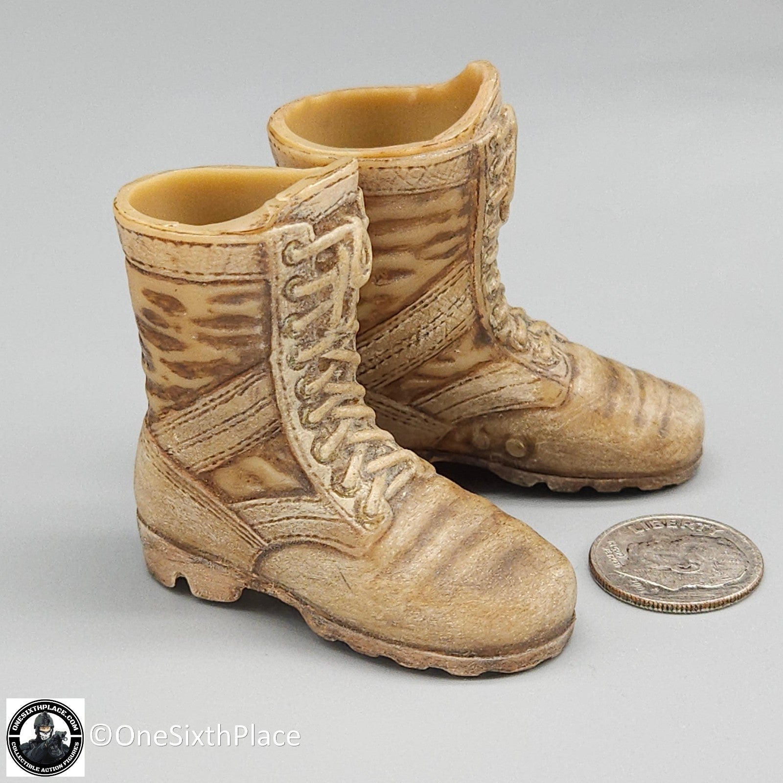 1:6 scale Ultimate Soldier Basic Desert Combat Boots (Foot Type) for 12" Figures