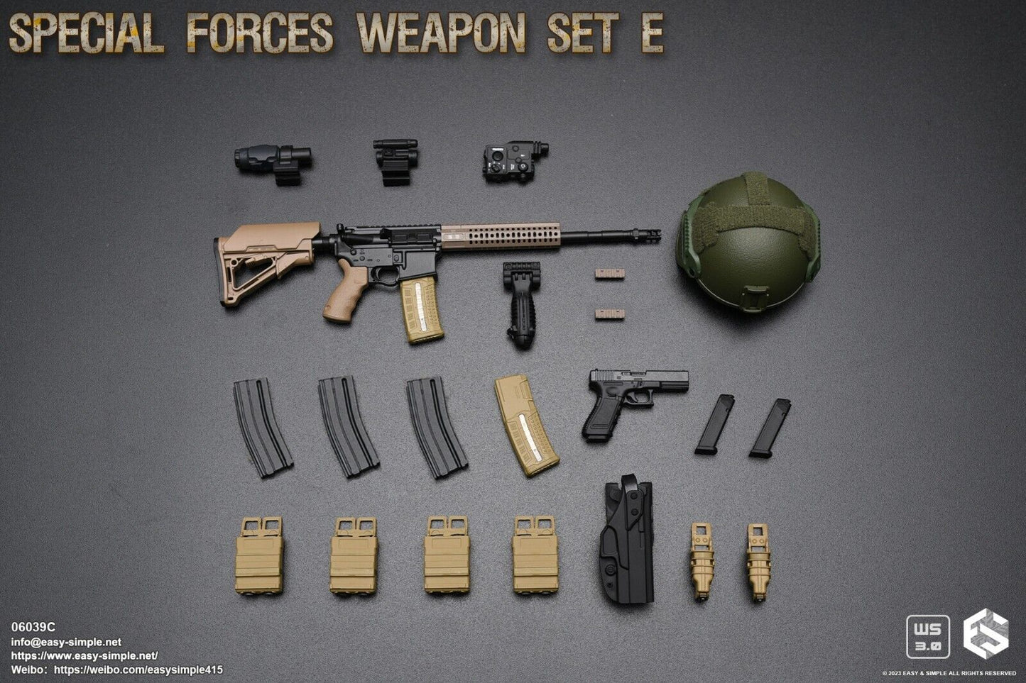 1:6 scale Easy & Simple Special Forces Weapon Set E for 12" Figures 06039C