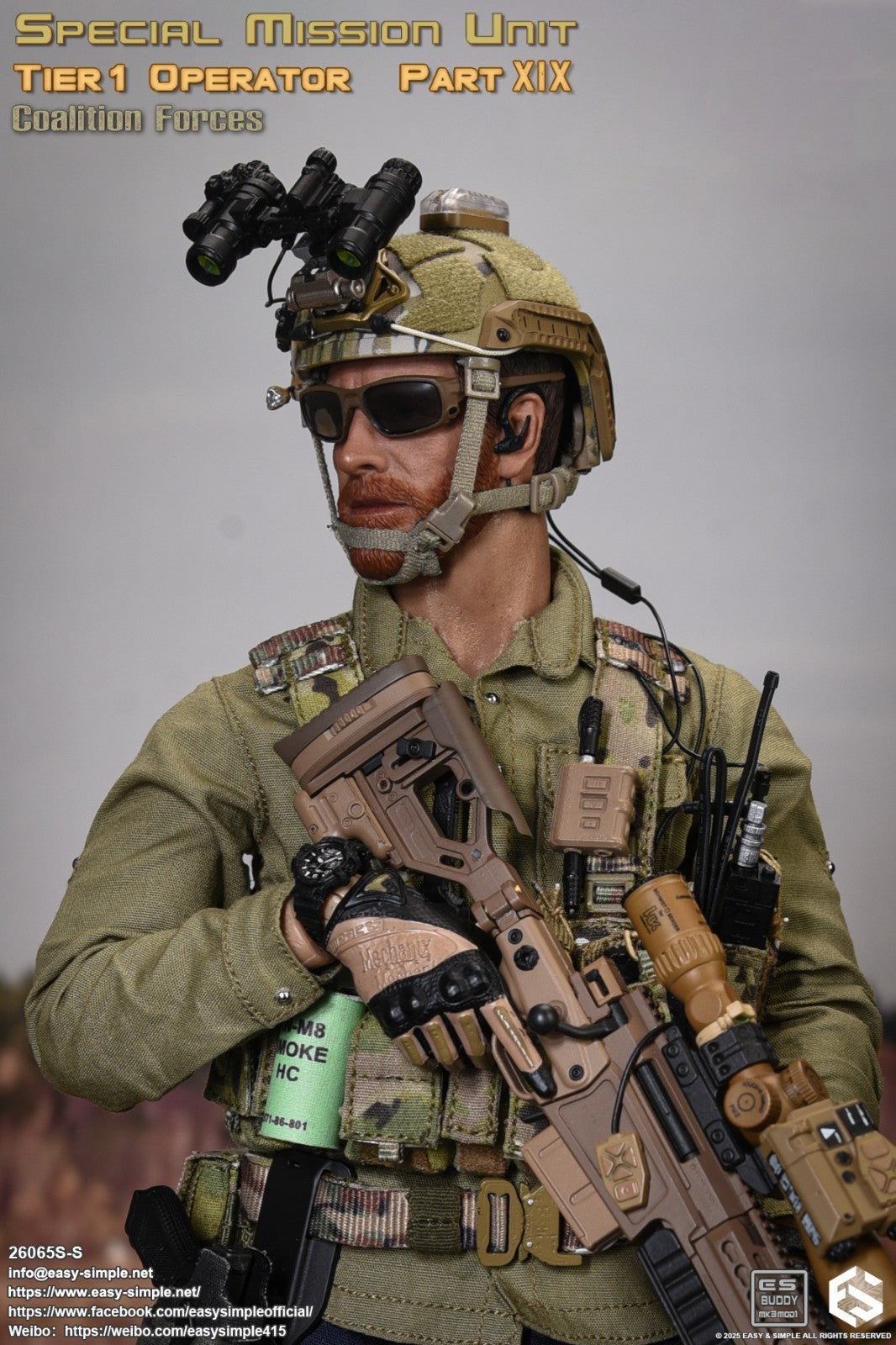1:6 scale Easy & Simple Coalition Forces SAS Special Backpack for 12" Figure
