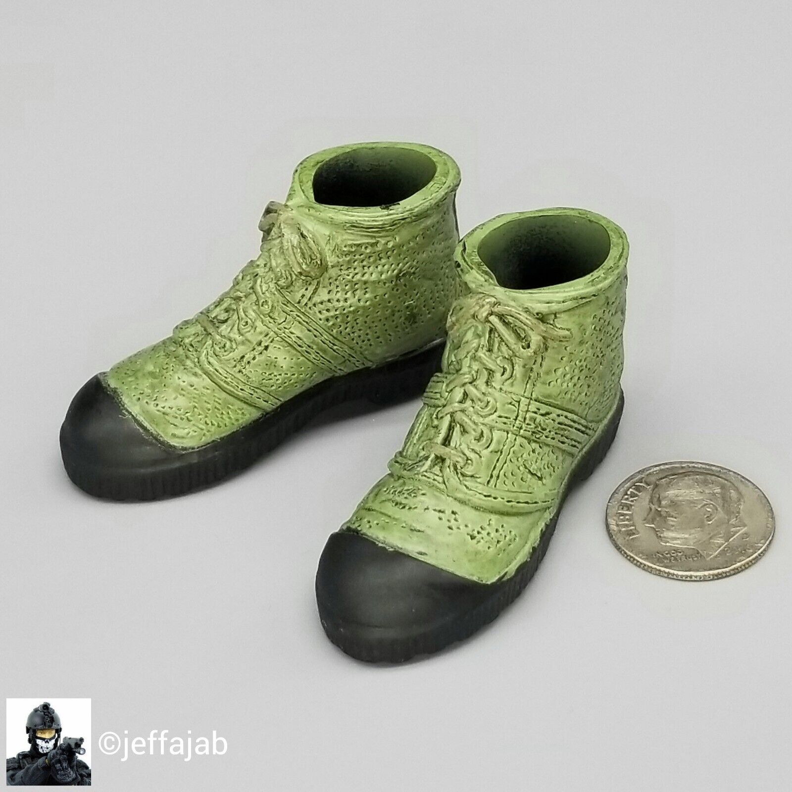 1;6 Ultimate Soldier Vietnam NVA Regular Green Boots for 12" GI Joe Dragon 