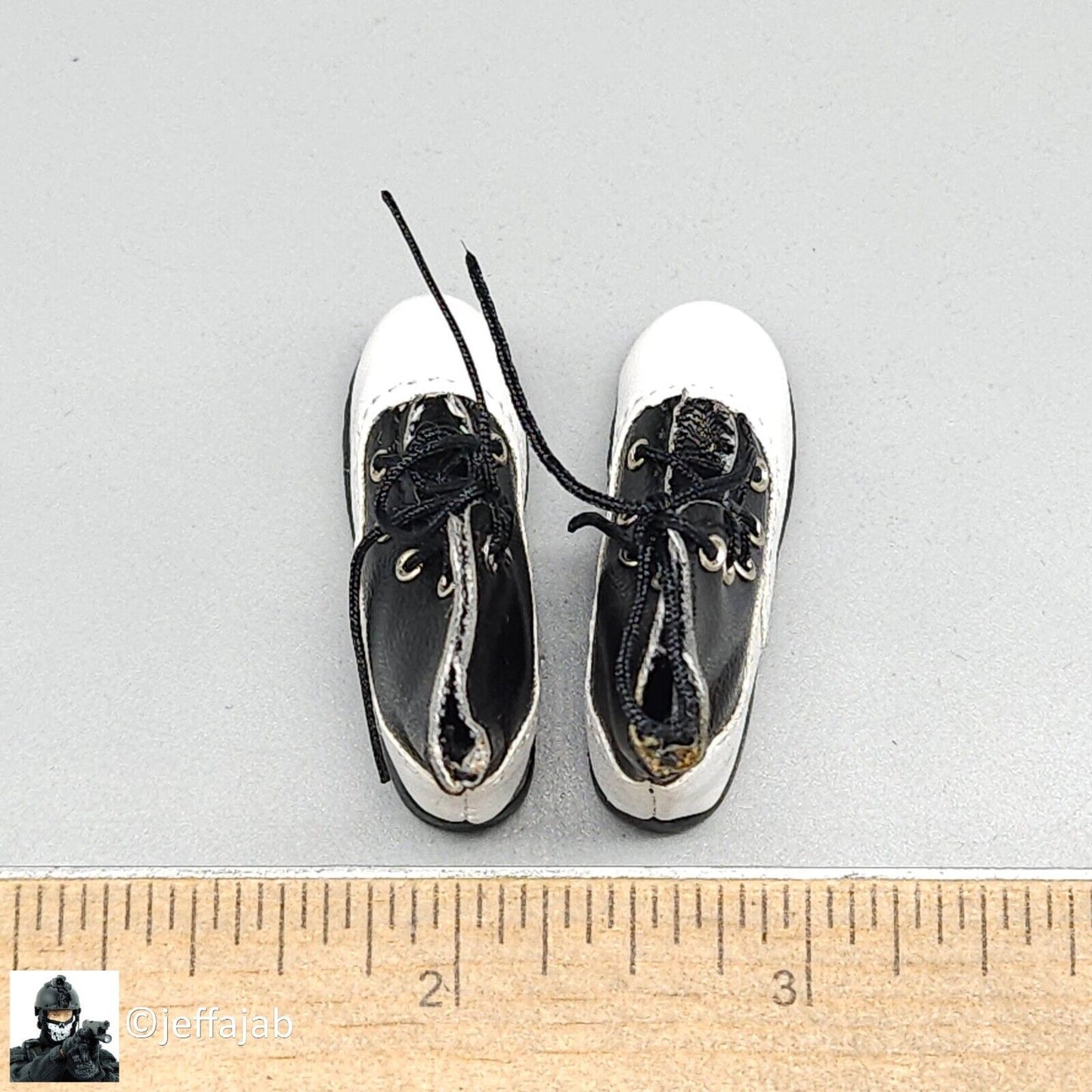 1:6 Flirty Girl Evolution Female Black Boots (Peg Type) for 12" Figures