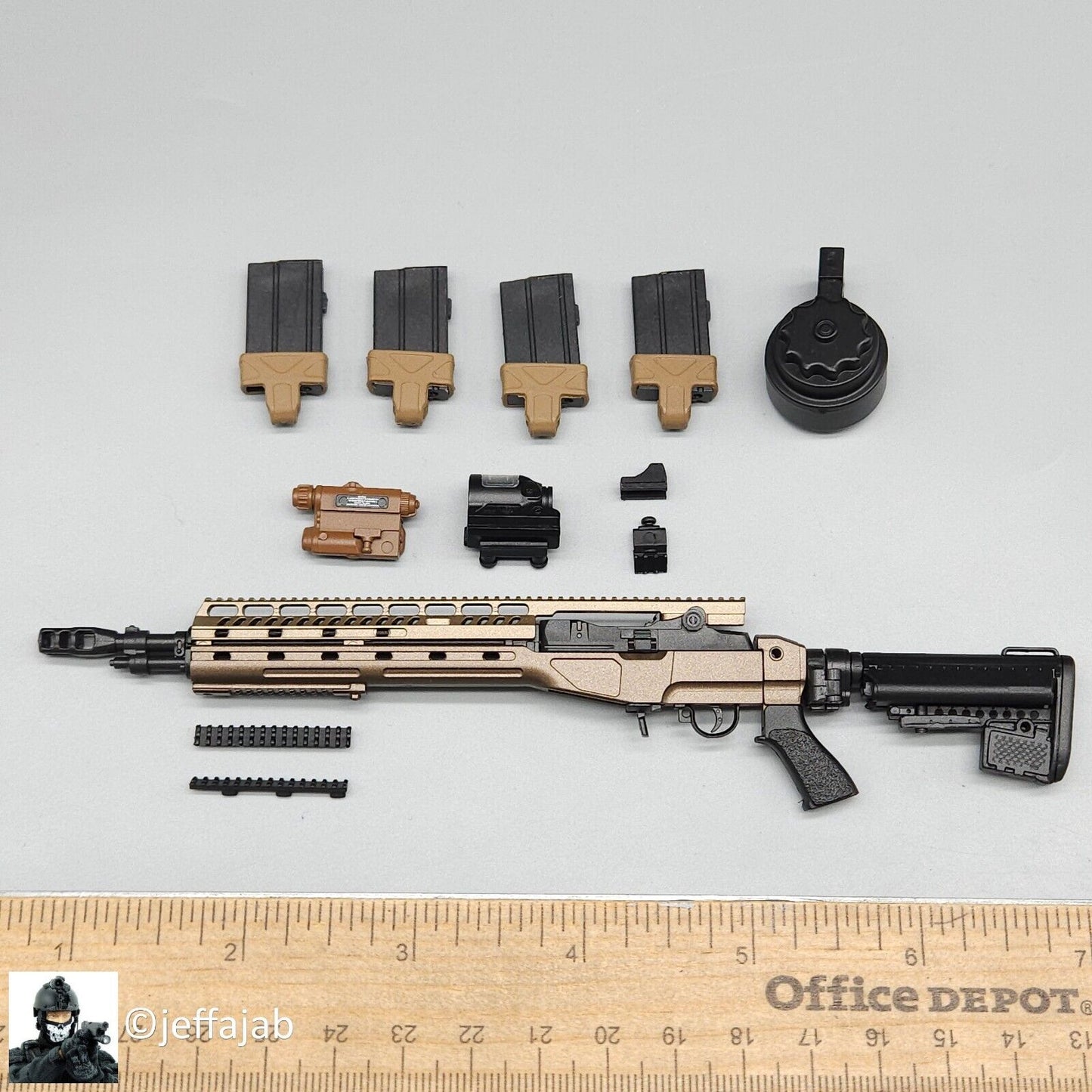 1:6 Easy & Simple PMC Field Recce M14 M1A Rifle Set for 12" Figures