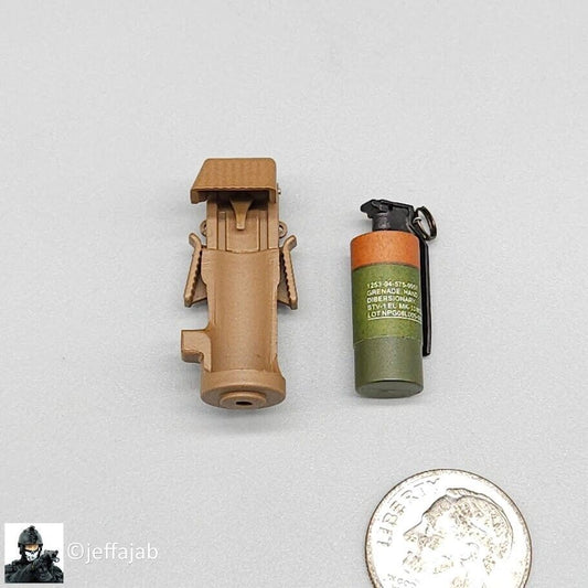 1:6 Easy & Simple CBRN Assault Team Flashbang Grenade Trigger Pouch 12" Figures