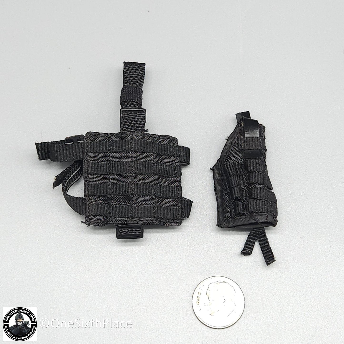 1:6 scale DiD SWAT Black Drop Leg Panel w/ Pistol Holster Set for 12" Figures