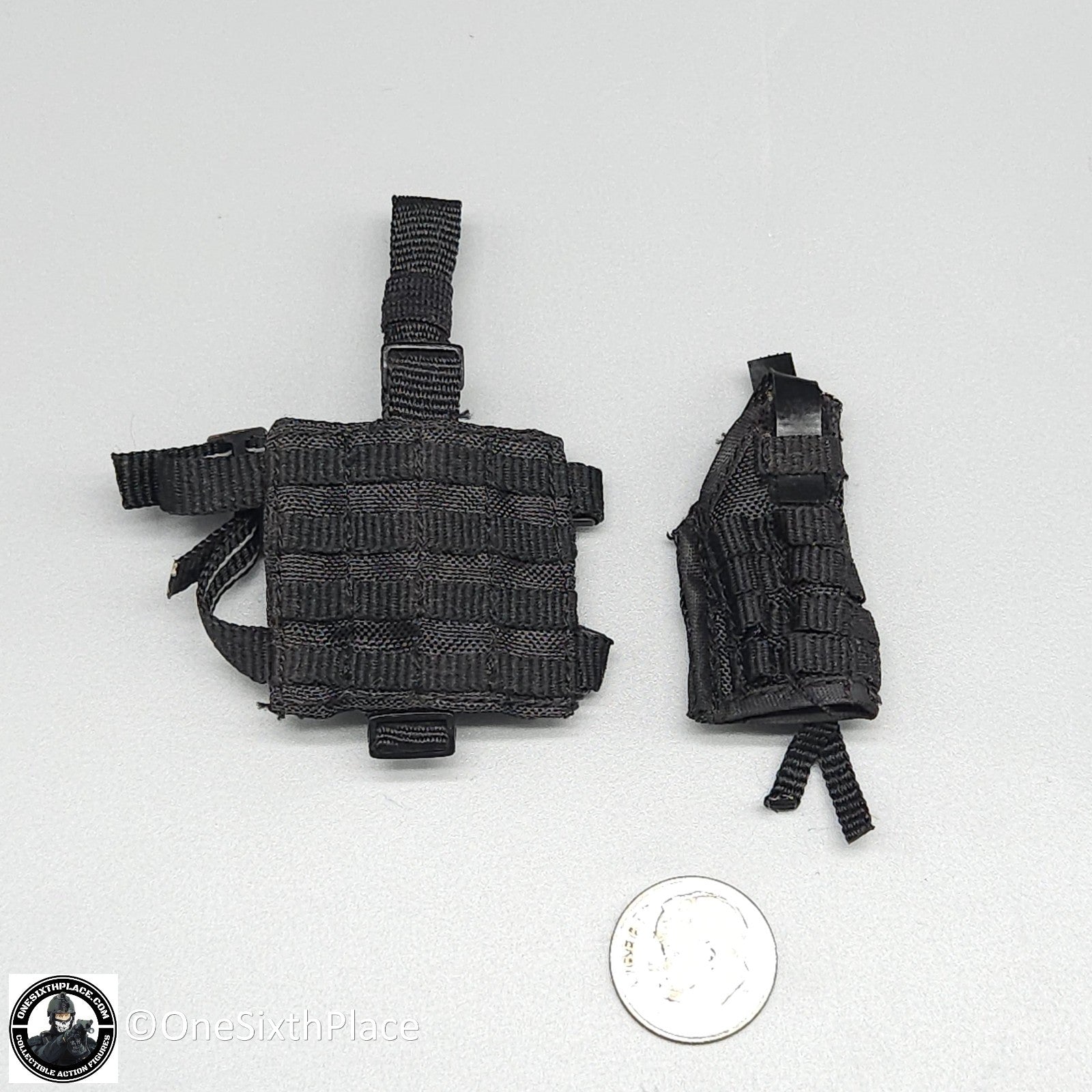 1:6 scale DiD SWAT Black Drop Leg Panel w/ Pistol Holster Set for 12" Figures
