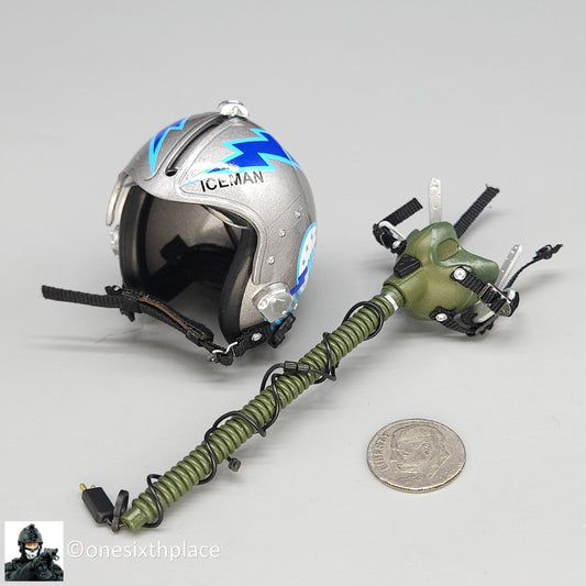 1:6 DID US Navy F-14 Pilot Tom & Nick "Iceman" Flight Helmet for 12" Figures