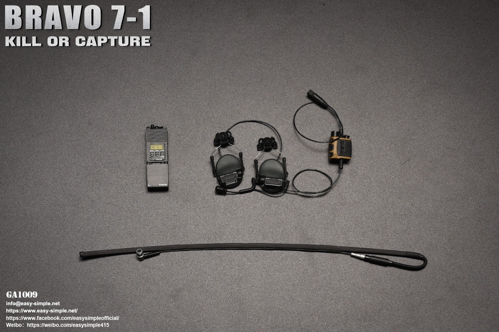 1:6 scale General's Armoury Bravo 7-1 Kill or Capture Radio w/ Headset