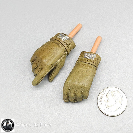 1:6 scale ACE SEAL Team 10 Tan Gloved Hands for 12" Figures