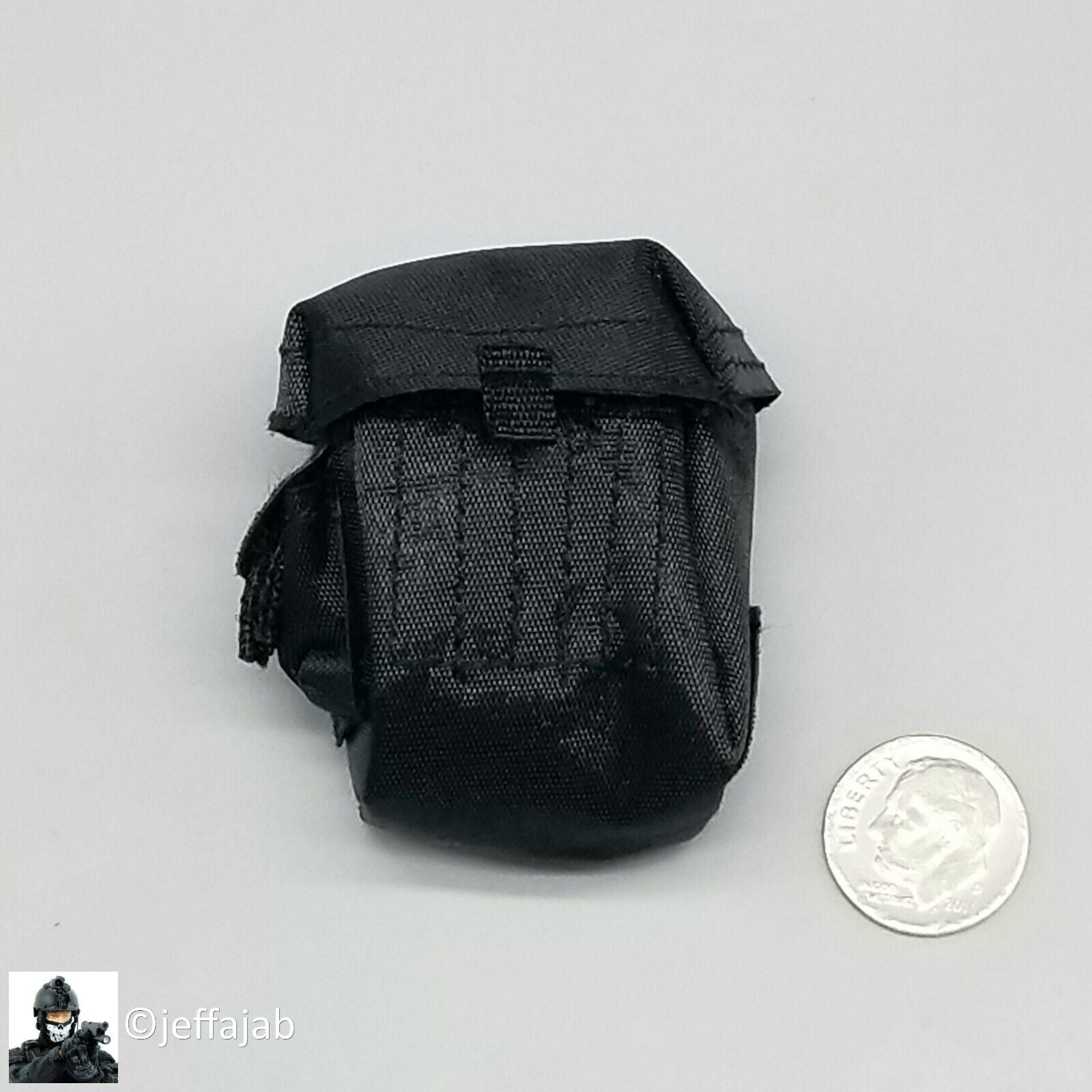 1:6 Dragon Black Gas Mask Pouch for 12" Figures SWAT SAS GSG-9 CIA