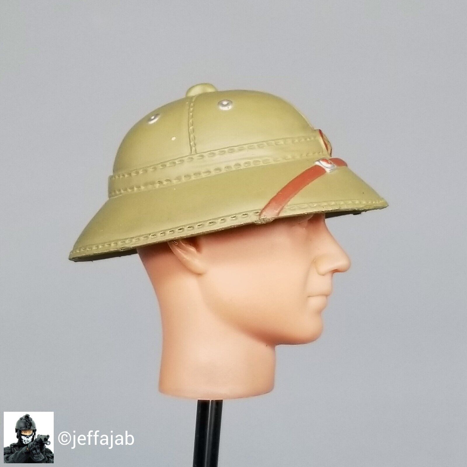 1;6 Ultimate Soldier Vietnam NVA Regular Pith Helmet for 12" GI Joe Dragon Hat