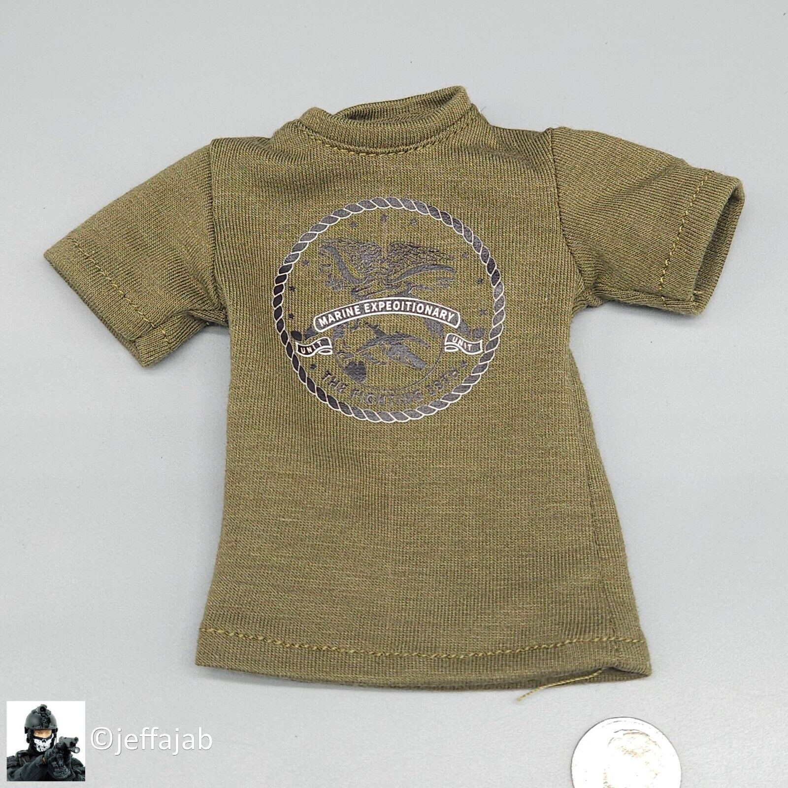 1:6 Easy & Simple 13th MEU Maritime Raid Force Green Logo T-Shirt 12" Figure